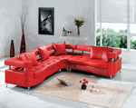  red leather sectional sofa
